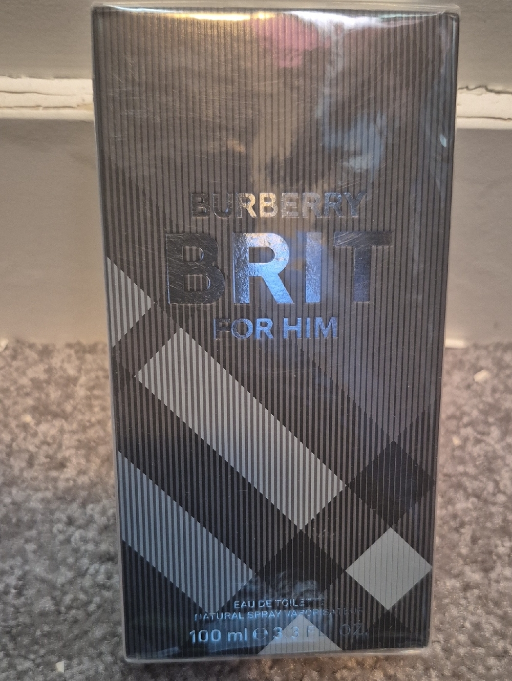 Burberry Brit For Him EDT In A Black and Silver Packaging